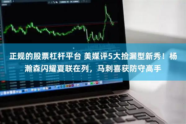正规的股票杠杆平台 美媒评5大捡漏型新秀！杨瀚森闪耀夏联在列，马刺喜获防守高手